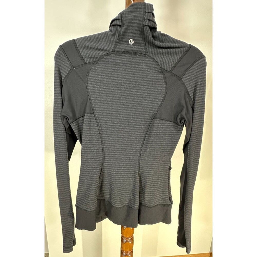 Lululemon Bhakti Yoga Asymmetrical Double Zip Jacket Gray Heather Women's Sz 6 - Picture 2 of 9